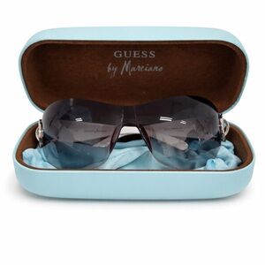 Guess by Marciano Oversized Shield Sunglasses Gradient Lens w/ Blue Case